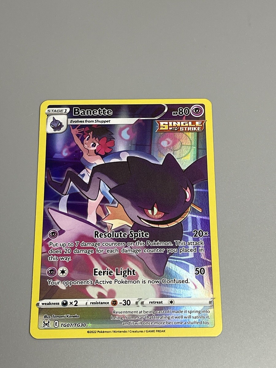 banette full art pokemon card Banette Pokemon TCG Lost Origin Full Art Trainer Gallery Ultra Rare  TG07/TG30