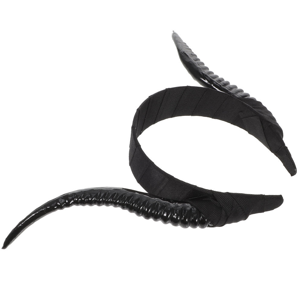 Demon Mask with Horns Halloween Costume Devil Headband Simulation Antelope