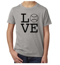 Love Baseball T-shirt, Baseball Graphic shirts, Kid's T-shirts