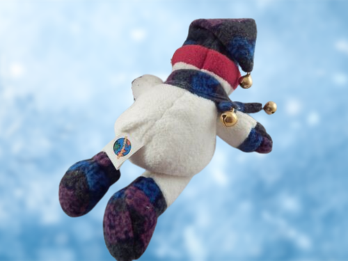 Snowman BeanBag Plush Stuffed Baby Toy March of Dimes 12" Snowcap Christmas 2009 - Picture 4 of 8