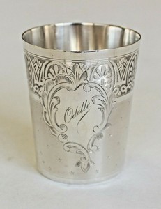 Belle Timbale Ancienne Argent Massif Art Deco Fin 19eme Siecle 70 65 G Ebay