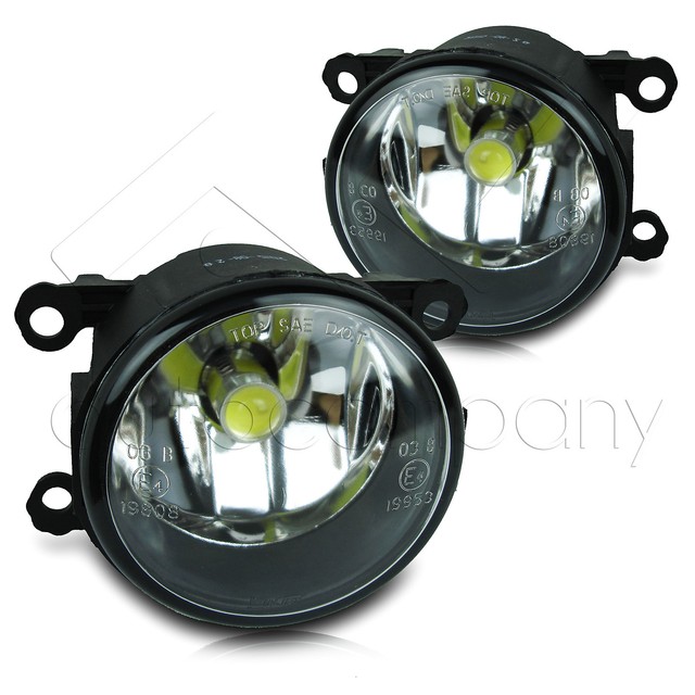 1315 Fiat 500 Fog Lights Front Driving Lamps w/Wiring Kit & COB Bulbs