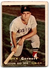 1957 Topps Dick Gernert Boston Red Sox #202