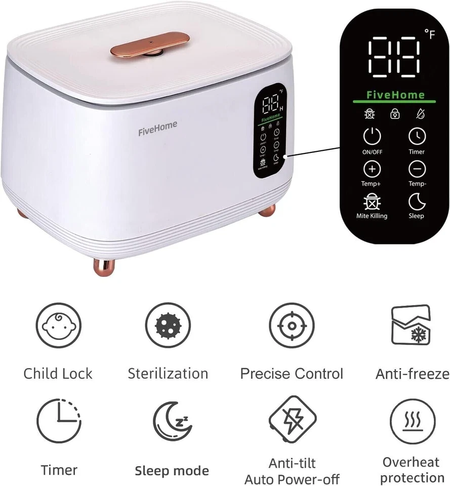 Almohadilla de colchón inteligente con calefacción de agua tamaño King, sin cable eléctrico cómoda hidráulica Foto 4 de 4