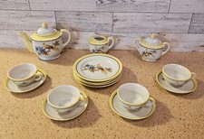 15 Piece Vintage Made in Japan Mini Ceramic Tea Pot Creamer Sugar Cups