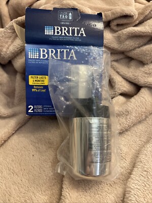 Brita Tap Water Filtration System Filter Cartridge Chrome Faucet Mount 1 Left
