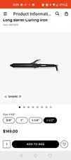 Bio Ionic Long Barrel Styler 1.25" Pro Curling Iron for All Haircare 100V - 240V