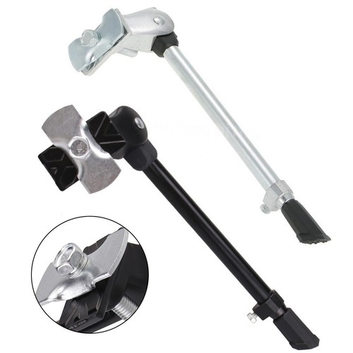 Support Vélo Latéral Réglable - Alu Noir - Universel 24-28 Pouces - Neuf