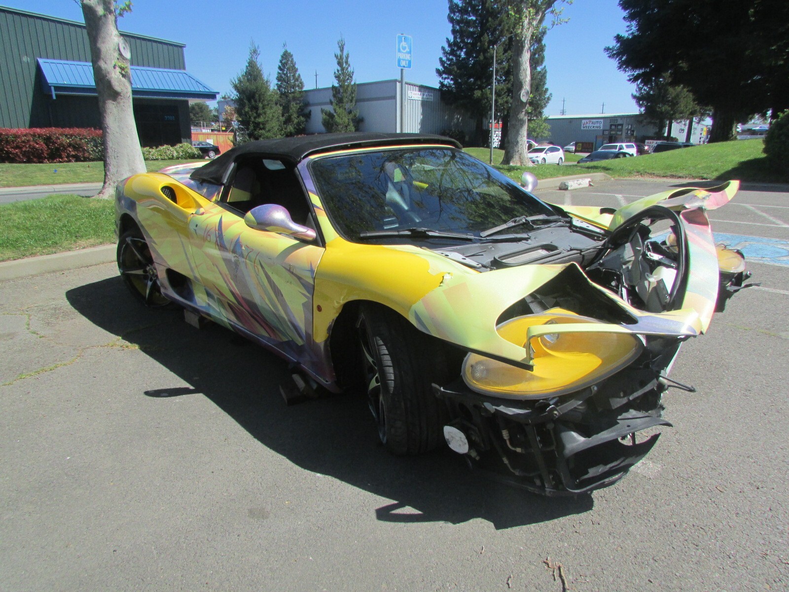 Ferrari 360, LH, Left, Rocker Panel, Yellow, Wrapped, Dmg, Used, P/N 66099510