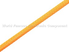 Neon Orange PET flex braided expandable sleeving - Made in USA