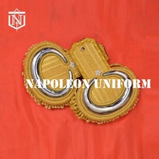 New Golden Military Epaulettes, British Army Military Uniform Hussar Epaulettes