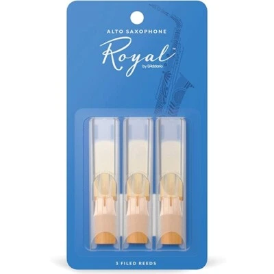 D'Addario Royal Altsaxophon/Saxophon Blätter, verschiedene Stärken, 3er Pack RJB03xx