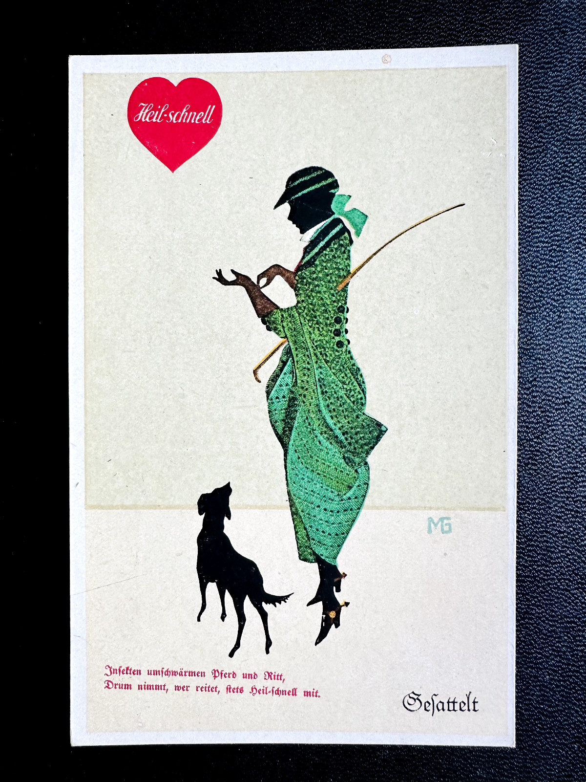 AK Litho (1239) Werbung Reklame Heil Schnell Wund Salbe Hund Marte Graf um 1910