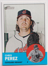 2012 Topps Heritage #129 Chris Perez Cleveland Indians