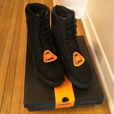 LUGZ EMPIRE HI DX MEMORY FOAM SLIP RESISTANT BOOTS BLACK DEADSTOCK WITH BOX 