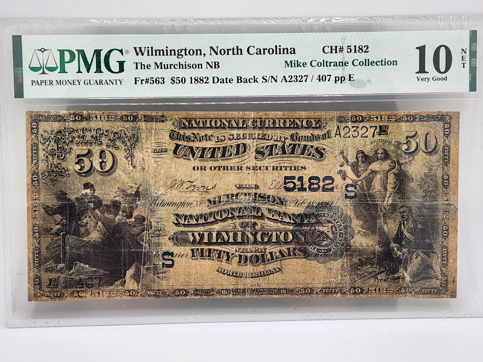 Wilmington, North Carolina The Murchison National Bank 50 Date Back PMG eBay