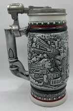 Vintage Avon 1982 Union Pacific Railroad Train Lidded Ceramic Beer Stein