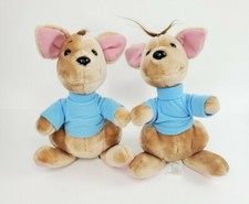 Disney Store Plush ROO X2 Kangaroo Winnie the Pooh Stuffed Animal Toy 9 in Twins