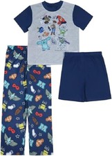Disney Toy Story, Monsters Inc., Nemo, Wall-E Boy's Character 3-Piece Pajama Set