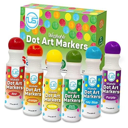 Dot Markers, Dot Markers for Toddlers, Dot Art, Dot Paints 1 Count (Pack of 6)-image