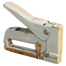 Swingline 101 Vintage Tacker Stapler industrial Gray - Working - Made in USA