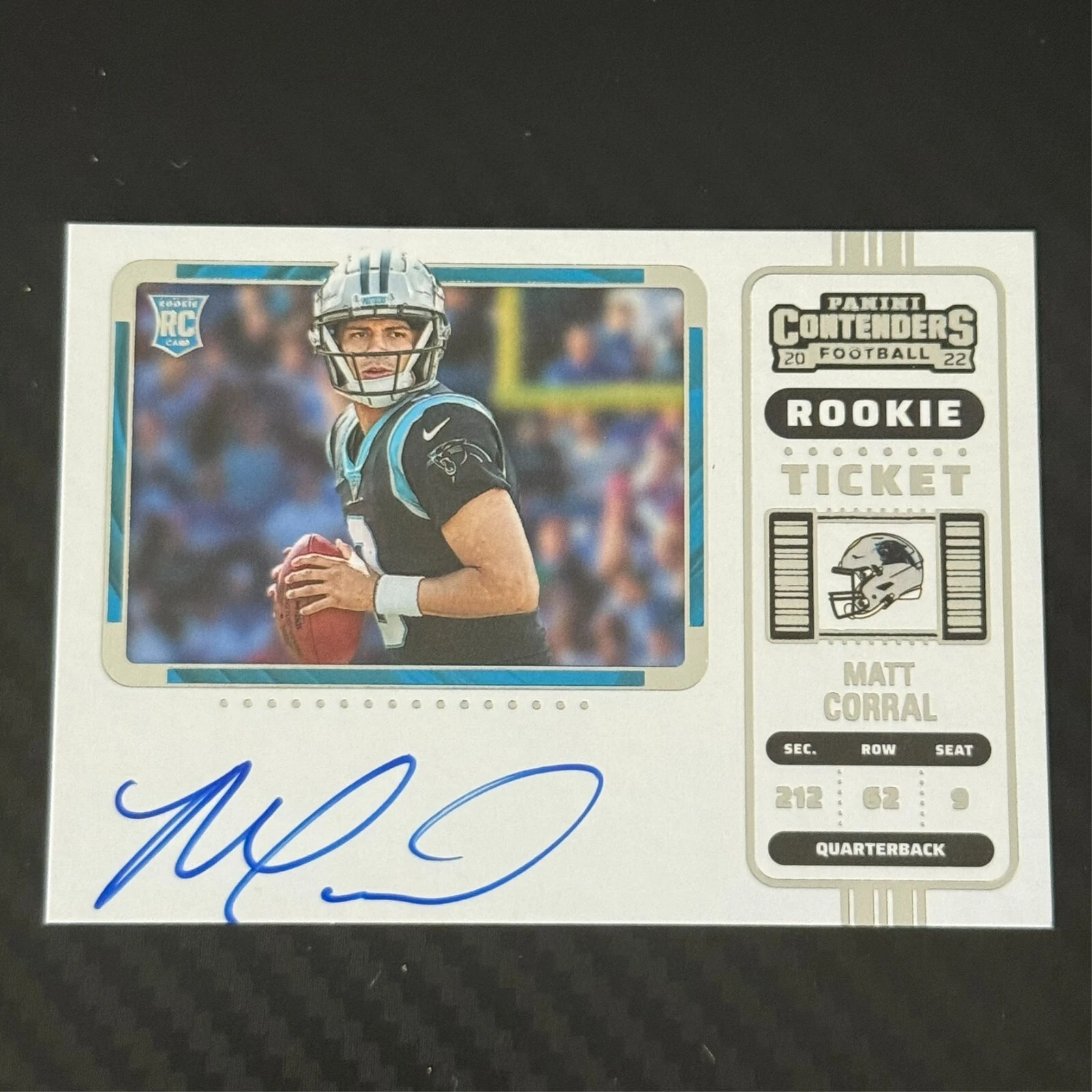2022 Contenders #130 Matt Corral rookie ticket auto (a)