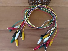 10 PACK Alligator Jumper Test 27mm Alligator Clip with 95cm wire 