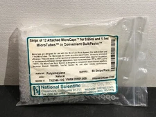 National Scientific Strips 12 Attached MicroCaps For 0.65ml & 1.1ml TN3346-12C