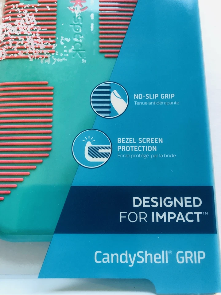 Speck iPhone X Candyshell Grip No Slip Grip Bezel Screen Protection Teal Pink Se - Image 2 of 4
