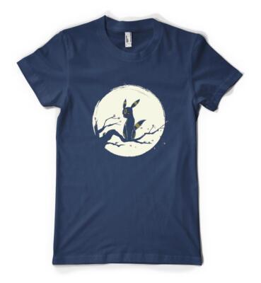 T-Shirt Eevee Evolution Gaming Mond Nacht Tier personalisiert Unisex Kinder