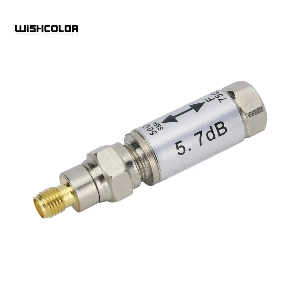 High Quality 0-3GHz SMA Female to F Male Connector 50-75ohm Impedance Converter - Image 2 of 4