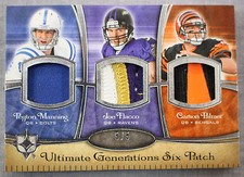 Peyton Manning Roethlisberger Flacco Ryan Rookie 2008 Ultimate 6 GU Patch #d 5/5