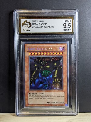 CGA 9.5 - YUGIOH - Gate Guardian - MRD-E000 ( secret rare unlimited ) | eBay