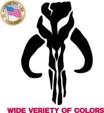 Bantha Skull Mandalorian Boba Fett Vinyl Die Cut Car Decal Sticker-FREE SHIPPING