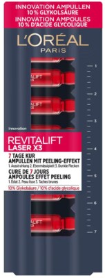 1x L'Oreal Revitalift Laser X3: 7 Tage Kur Ampullen Peeling Effekt (7x1ml)