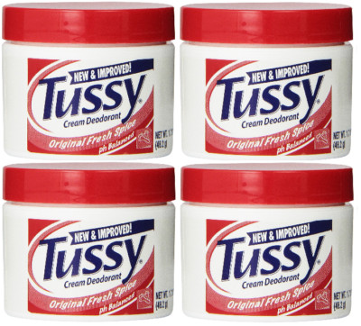 Tussy Deodorant Cream Original, Fresh Spice - 1.70 Oz (4 Pack)