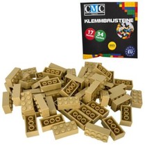 100 Klemmbausteine  Beige Bausteine 2x4 Noppen Basic Bricks 8er Steine NEU