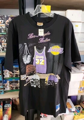 Vintage Nutmeg Magic Johnson Los Angeles Lakers T Shirt New W Price Tag