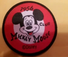 MICKEY Mouse  club 1956 SEW on patch mint never used 2.5" x 2.5"