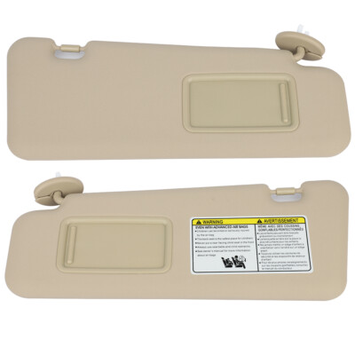 Beige Sun Visor For Toyota Highlander Sun Visor 2008-2013 Beige Pair OEM