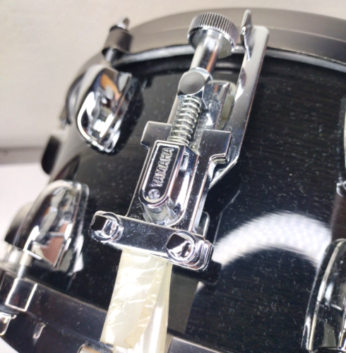 GIAPPONE Yamaha Musashi 13" x 6,5" rullante tamburo rovere trasparente nero con custodia imbottita - Foto 6 di 17