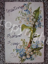 FISHERS FERRY PA-SALUDOS FLORALES-LIRIO DEL VALLE-REPUJADO-NORTHUMBERLAND CO