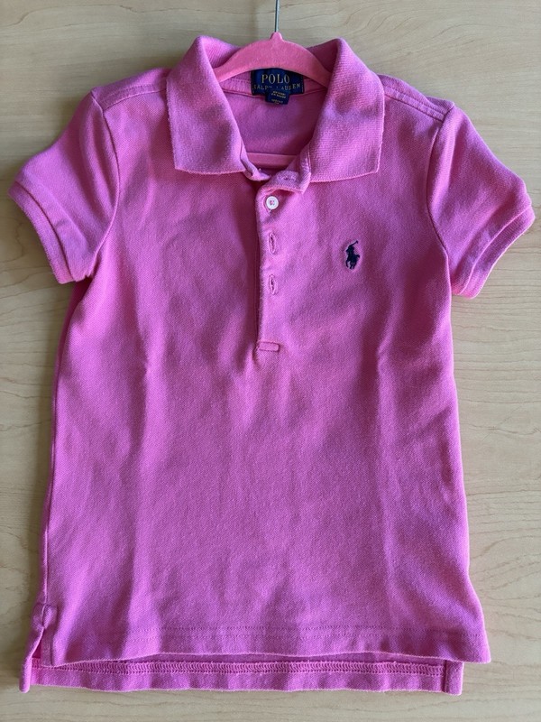 Polo Ralph Lauren Kids Pink Polo Short Sleeve Shirt -  Girls Size 5