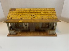 VINTAGE 1950's ROY ROGERS MARX Bar M Ranch Tin Litho Cabin Toy, No Chimney