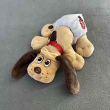 Pound Puppies Newborns Plush Dog Tan Brown Spots Red Collar Diaper 8"