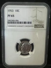 1953 Proof Roosevelt SILVER Dime NGC PF65
