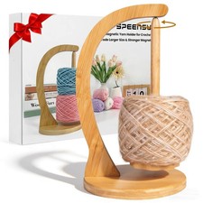 Yarn Holder for Crocheting, Upgrade Larger Size  Magnetic Crochet Yarn Holde...