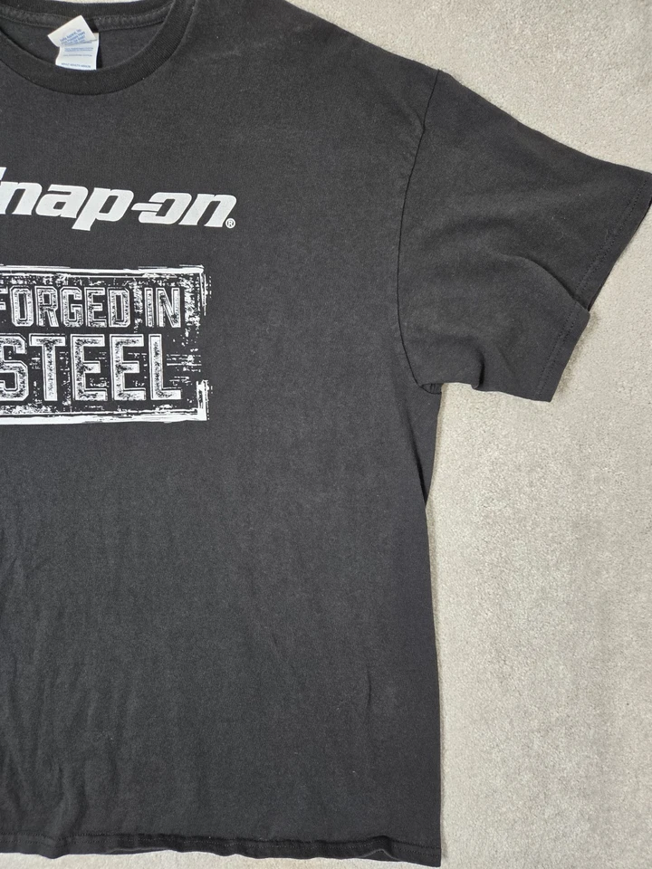 Camisa de trabalho masculina de manga curta preta/branca 2XL forjada em aço - Imagem 4 de 4