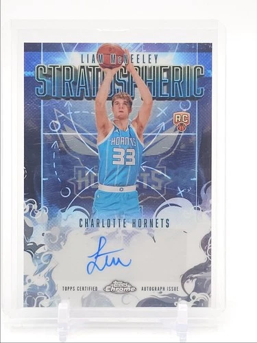 LIAM MCNEELEY 2025-26 TOPPS CHROME STRATOSPHERIC ROOKIE BASE RC AUTO Q2897