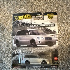 Hot Wheels Fast Wagons Subaru Forester STI Silver Black 1:64 Diecast Limited Ed  
